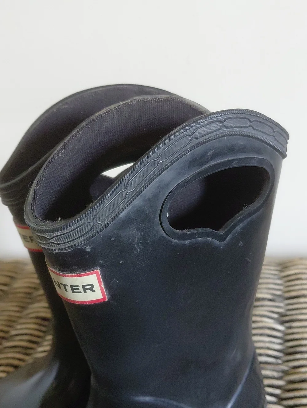 Hunter Kids Black Pull-On Rain Boots
